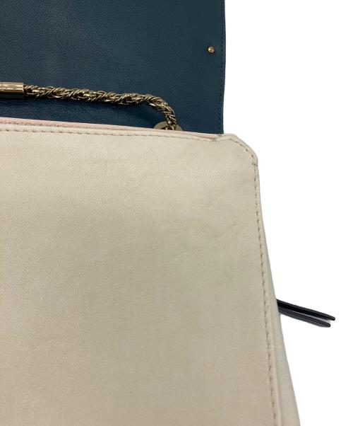 Chloe（クロエ）Chloe (クロエ) June Bow Small Shoulder Bag ホワイト×グリーンの古着・服飾アイテム
