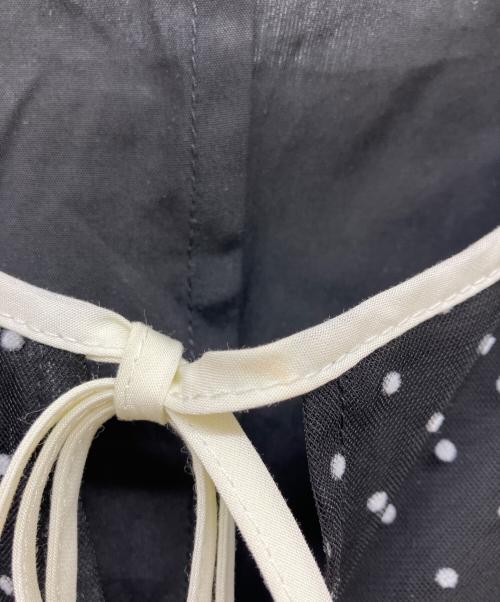 Tnewties（トゥエンティーズ）Tnewties (トゥエンティーズ) ドットチュールフレアドレス ブラック×ホワイト サイズ:Lの古着・服飾アイテム