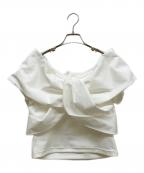 cygneシーニュ）の古着「リボンオフショルトップス Paniel」｜ホワイト