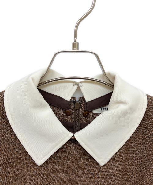 THE TOE（ザ・トゥー）THE TOE (ザ・トゥー) Leopold Tweed Dress ブラウン×ホワイト サイズ:M 未使用品の古着・服飾アイテム