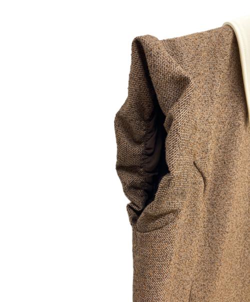 THE TOE（ザ・トゥー）THE TOE (ザ・トゥー) Leopold Tweed Dress ブラウン×ホワイト サイズ:M 未使用品の古着・服飾アイテム