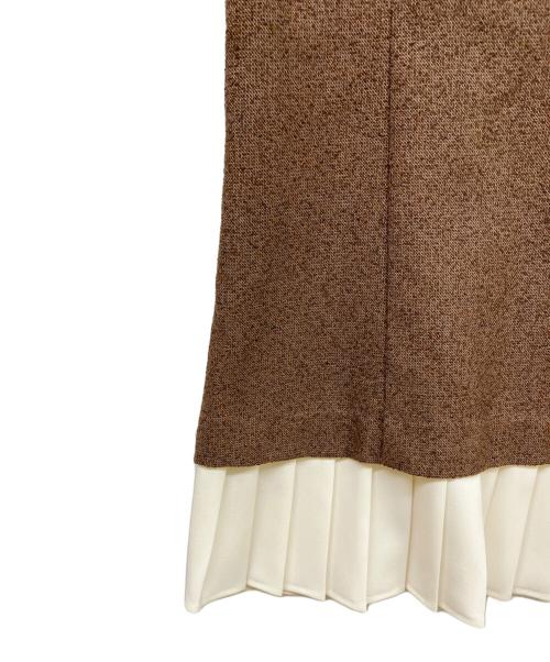 THE TOE（ザ・トゥー）THE TOE (ザ・トゥー) Leopold Tweed Dress ブラウン×ホワイト サイズ:M 未使用品の古着・服飾アイテム