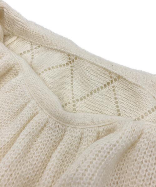 cygne（シーニュ）cygne (シーニュ) フリルカラー プルオーバー ニット ホワイト サイズ:SIZE Freeの古着・服飾アイテム