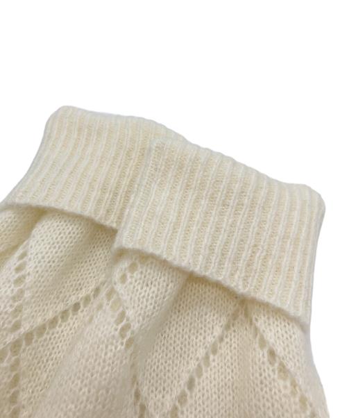 cygne（シーニュ）cygne (シーニュ) フリルカラー プルオーバー ニット ホワイト サイズ:SIZE Freeの古着・服飾アイテム