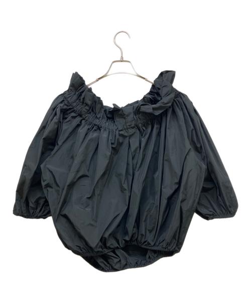 cygne（シーニュ）cygne (シーニュ) フリルギャザーオフショルブラウス ブラック サイズ:Fの古着・服飾アイテム