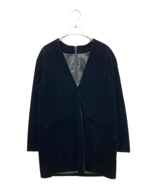 STYLE MIXER（スタイルミキサー）STYLE MIXER (スタイルミキサー) テーラーベルベットミニワンピース ブラック サイズ:Sの古着・服飾アイテム