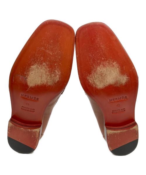 HERMES（エルメス）HERMES (エルメス) コンスタンスレザーローファー ブラウン サイズ:42の古着・服飾アイテム