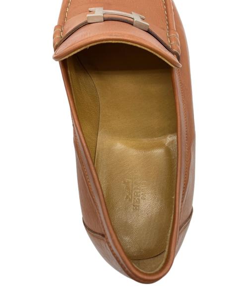 HERMES（エルメス）HERMES (エルメス) コンスタンスレザーローファー ブラウン サイズ:42の古着・服飾アイテム