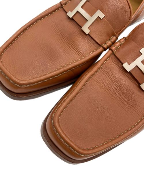 HERMES（エルメス）HERMES (エルメス) コンスタンスレザーローファー ブラウン サイズ:42の古着・服飾アイテム