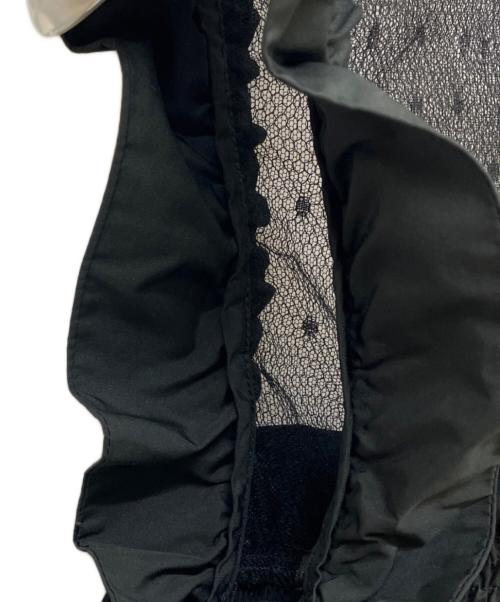 RED VALENTINO（レッドヴァレンティノ）RED VALENTINO (レッドヴァレンティノ) ノースリーブギャザーワンピース ブラック サイズ:40の古着・服飾アイテム