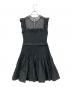 RED VALENTINO (レッドヴァレンティノ) ノースリーブギャザーワンピース ブラック サイズ:40：10000円