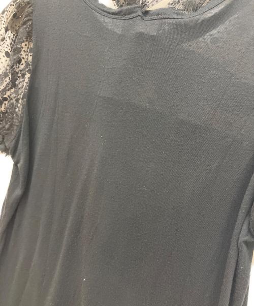RED VALENTINO（レッドヴァレンティノ）RED VALENTINO (レッドヴァレンティノ) チュール切替カットソー ブラック サイズ:SIZE Sの古着・服飾アイテム