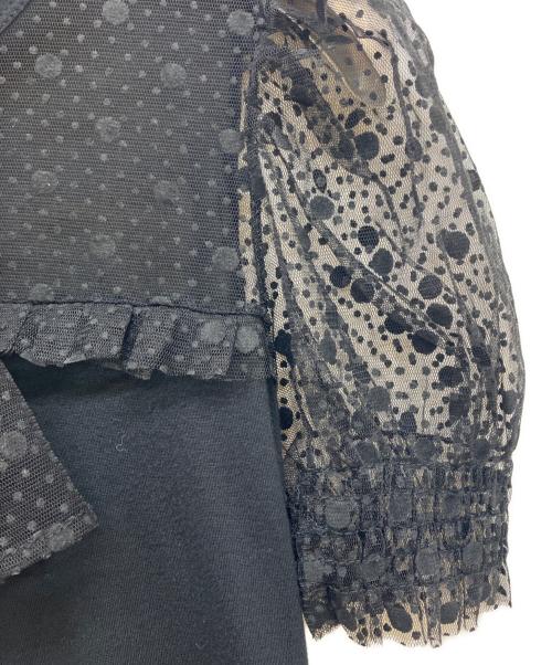 RED VALENTINO（レッドヴァレンティノ）RED VALENTINO (レッドヴァレンティノ) チュール切替カットソー ブラック サイズ:SIZE Sの古着・服飾アイテム