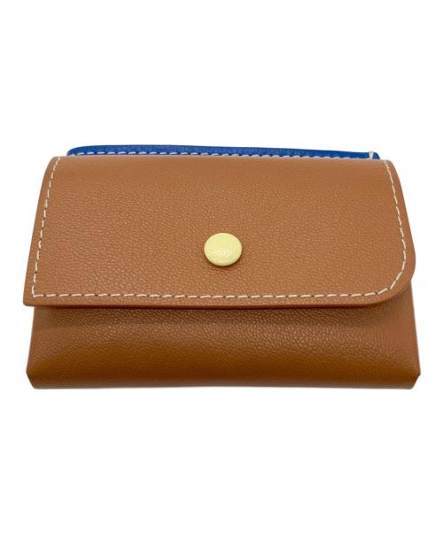 MOLINI（モリニ）MOLINI (モリニ) Mini Wallet ブルー×キャメルの古着・服飾アイテム