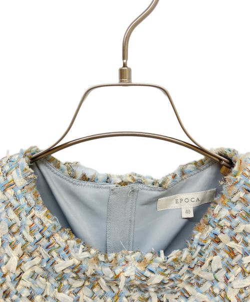 EPOCA（エポカ）EPOCA (エポカ) ツイードワンピース ホワイト×ブルー サイズ:40の古着・服飾アイテム