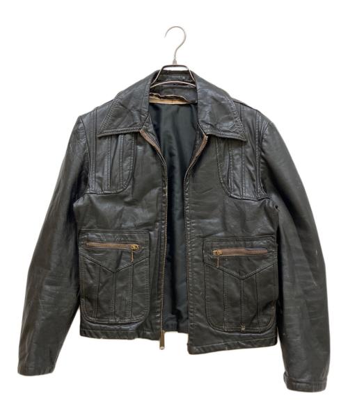 古着（フルギ）古着 (フルギ) レザージャケット ブラック サイズ:-の古着・服飾アイテム