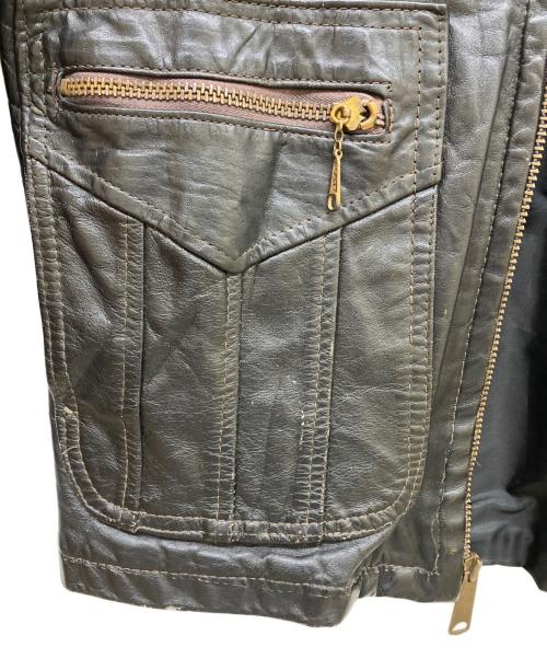 古着（フルギ）古着 (フルギ) レザージャケット ブラック サイズ:-の古着・服飾アイテム