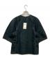 DES PRES (デ プレ) リネンコットンクリーンツイル ネックタックブラウス ブラック サイズ:S 未使用品：4000円