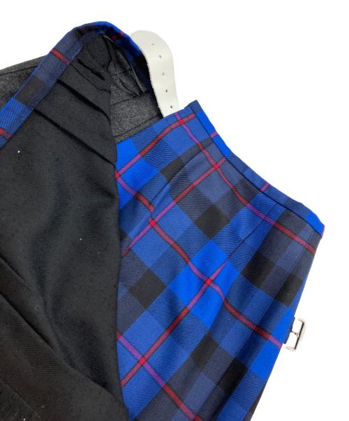 O'NEIL OF DUBLIN（オニールオブダブリン）O'NEIL OF DUBLIN (オニールオブダブリン) パッチワーク ロングスカート グレー×ブルー サイズ:Sの古着・服飾アイテム