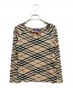 BURBERRY BLUE LABELバーバリー ブルー レーベル）の古着「ノバチェックニット」｜ベージュ