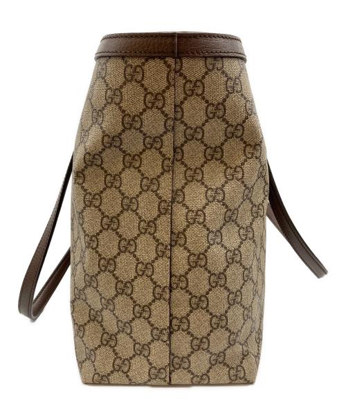 GUCCI（グッチ）GUCCI (グッチ) ラージトートバッグ ベージュ×エボニーの古着・服飾アイテム