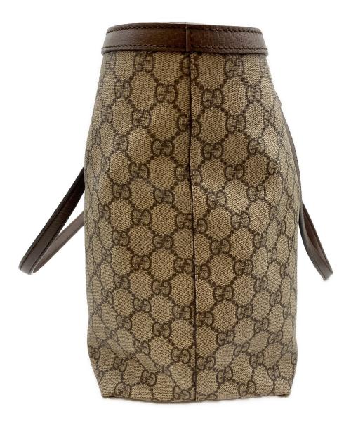GUCCI（グッチ）GUCCI (グッチ) ラージトートバッグ ベージュ×エボニーの古着・服飾アイテム