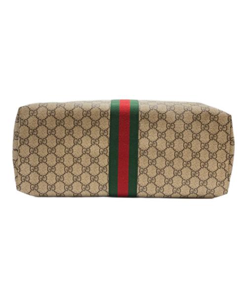 GUCCI（グッチ）GUCCI (グッチ) ラージトートバッグ ベージュ×エボニーの古着・服飾アイテム