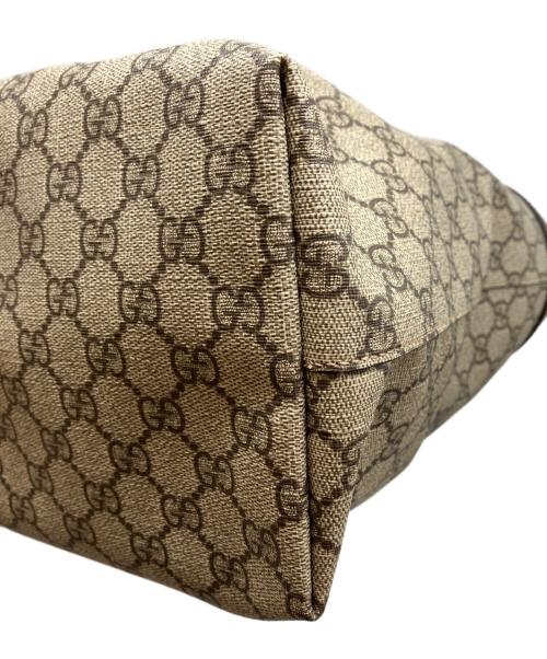 GUCCI（グッチ）GUCCI (グッチ) ラージトートバッグ ベージュ×エボニーの古着・服飾アイテム