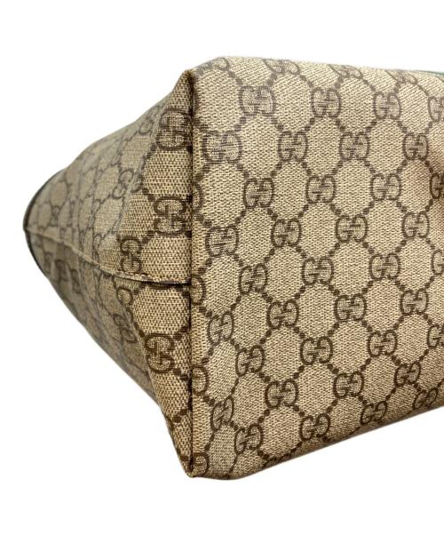 GUCCI（グッチ）GUCCI (グッチ) ラージトートバッグ ベージュ×エボニーの古着・服飾アイテム