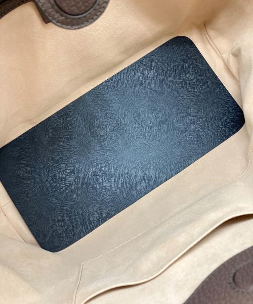 GUCCI（グッチ）GUCCI (グッチ) ラージトートバッグ ベージュ×エボニーの古着・服飾アイテム