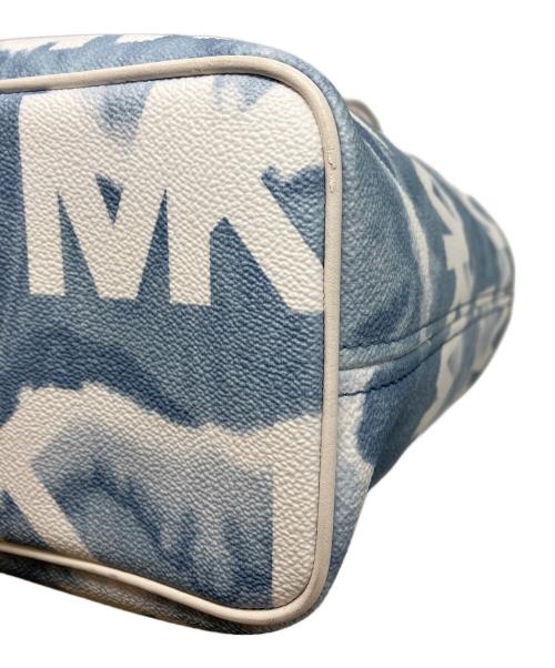 MICHAEL KORS（マイケル・コース）MICHAEL KORS (マイケル・コース) ジェットセット トラベル トートバック ホワイト×ブルーの古着・服飾アイテム