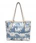 MICHAEL KORS (マイケル・コース) ジェットセット トラベル トートバック ホワイト×ブルー：8000円