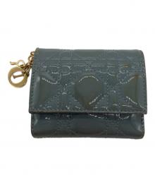 Christian Dior（クリスチャン ディオール）の古着「レディディオールロータスウォレット」｜ブルー