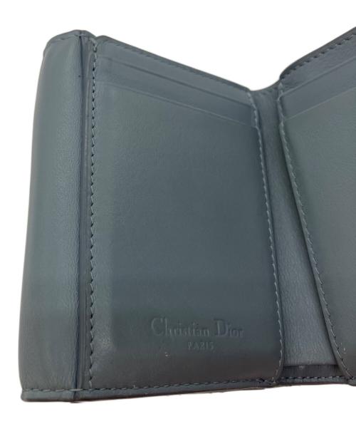 Christian Dior（クリスチャン ディオール）Christian Dior (クリスチャン ディオール) レディディオールロータスウォレット ブルーの古着・服飾アイテム