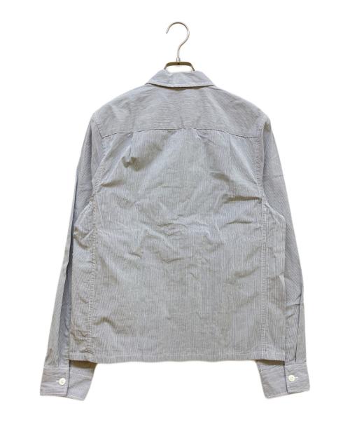 FRED PERRY（フレッドペリー）FRED PERRY (フレッドペリー) Striped Seersucker Zip Through Overshirt ホワイト サイズ:SIZE S 未使用品の古着・服飾アイテム