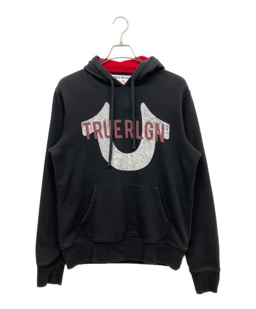 TRUE RELIGION（トゥルー レリジョン）TRUE RELIGION (トゥルー レリジョン) プリントロゴパーカー ブラック サイズ:Mの古着・服飾アイテム