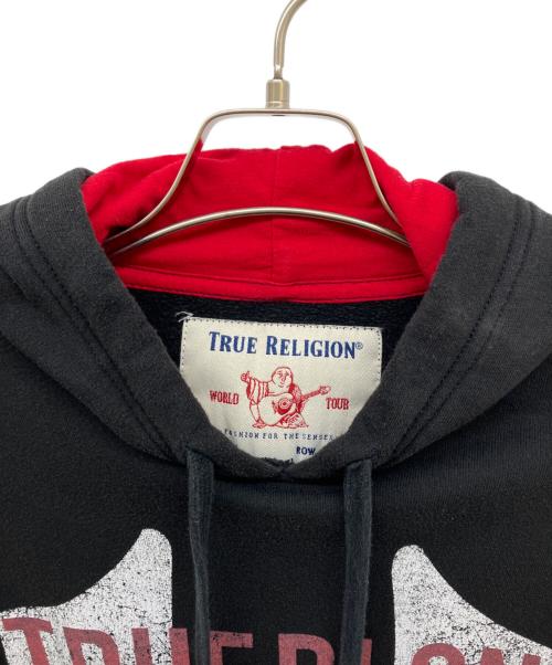 TRUE RELIGION（トゥルー レリジョン）TRUE RELIGION (トゥルー レリジョン) プリントロゴパーカー ブラック サイズ:Mの古着・服飾アイテム
