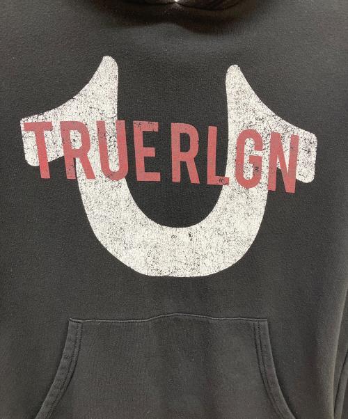 TRUE RELIGION（トゥルー レリジョン）TRUE RELIGION (トゥルー レリジョン) プリントロゴパーカー ブラック サイズ:Mの古着・服飾アイテム
