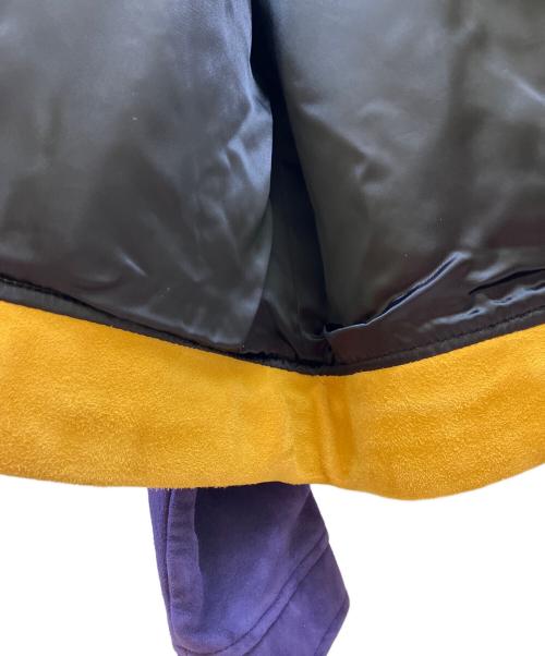 SHAREEF（シャリーフ）SHAREEF (シャリーフ) SHEEP LEATHER DOUBLE-ZIP BLOUSON パープル×イエロー サイズ:2の古着・服飾アイテム