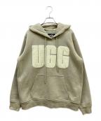 UGGアグ）の古着「fluff Logo Hoodie」｜ライトグリーン