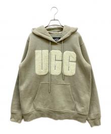 UGG（アグ）の古着「fluff Logo Hoodie」｜ライトグリーン