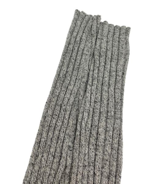 AURALEE（オーラリー）AURALEE (オーラリー) SILK COTTON MELANGE RIB KNIT V-NECK P/O グレー サイズ:Sの古着・服飾アイテム