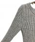 中古・古着 AURALEE (オーラリー) SILK COTTON MELANGE RIB KNIT V-NECK P/O グレー サイズ:S：16000円