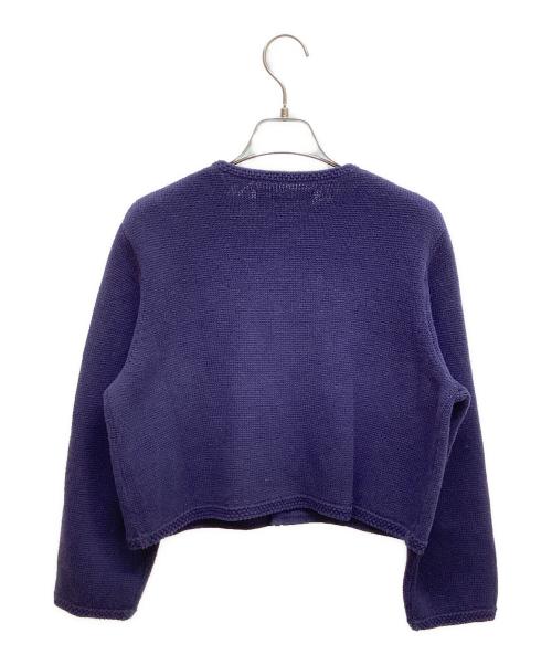 MACPHEE（マカフィー）MACPHEE (マカフィー) ハーフミラノリブ クロップドカーディガン ネイビー サイズ:Sの古着・服飾アイテム