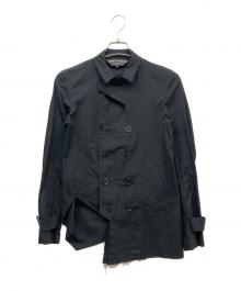 COMME des GARCONS HOMME PLUS（コムデギャルソンオムプリュス）の古着「変形ショートトレンチコート」｜ブラック
