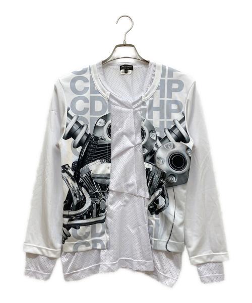 COMME des GARCONS HOMME PLUS（コムデギャルソンオムプリュス）COMME des GARCONS HOMME PLUS (コムデギャルソンオムプリュス) ドッキングTシャツ ホワイト サイズ:Sの古着・服飾アイテム