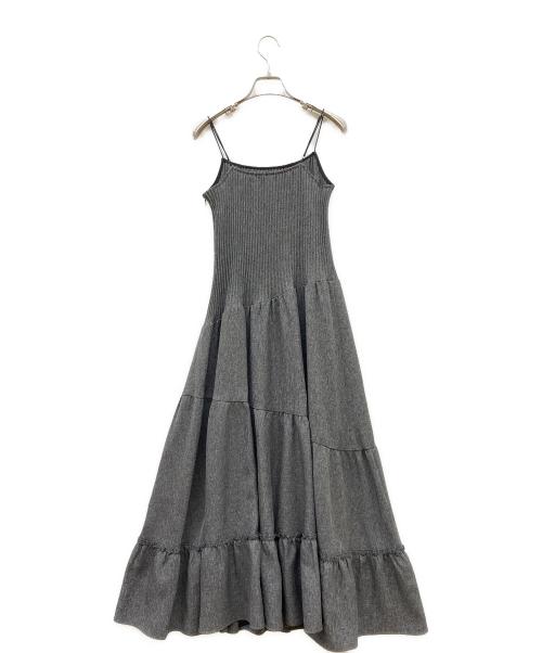 Snidel（スナイデル）Snidel (スナイデル) プリーツバリエキャミワンピ グレーの古着・服飾アイテム