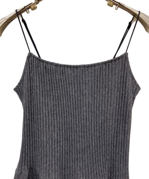 Snidel（スナイデル）Snidel (スナイデル) プリーツバリエキャミワンピ グレーの古着・服飾アイテム