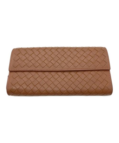 BOTTEGA VENETA（ボッテガベネタ）BOTTEGA VENETA (ボッテガベネタ) 長財布 ピンクベージュの古着・服飾アイテム