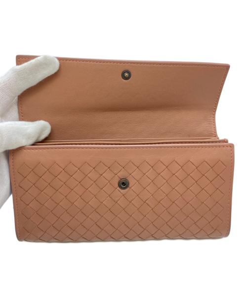 BOTTEGA VENETA（ボッテガベネタ）BOTTEGA VENETA (ボッテガベネタ) 長財布 ピンクベージュの古着・服飾アイテム